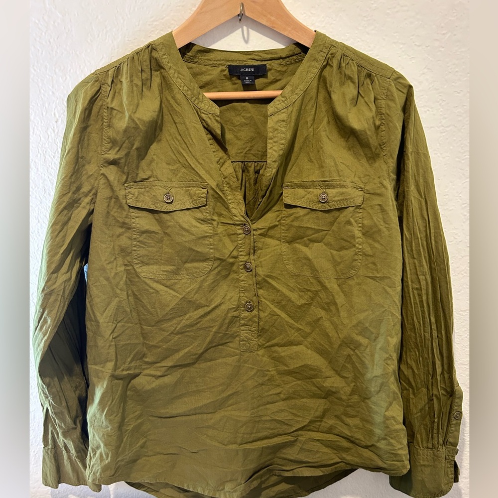 Jcrew lightweight khaki shirt